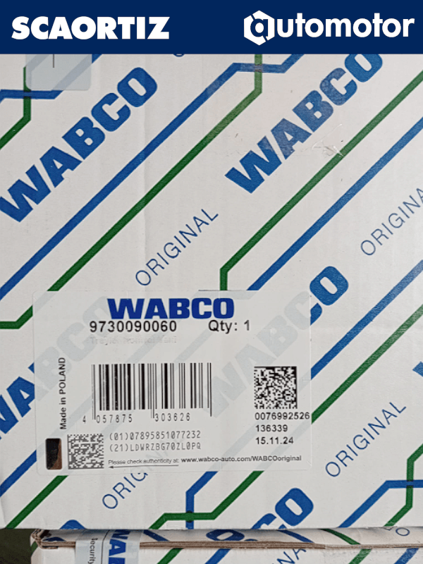 9730090060 Valvula de Control Wabco - Valvula de Control Wabco Referencia: 9730090060