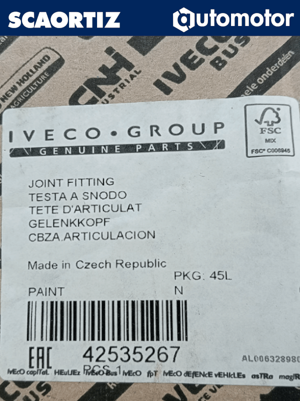 Articulacion Iveco Referencia: 42535267