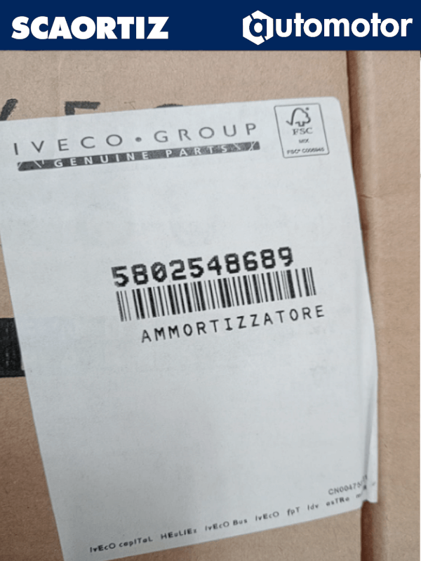 Amortiguador Iveco Referencia: 5802548689