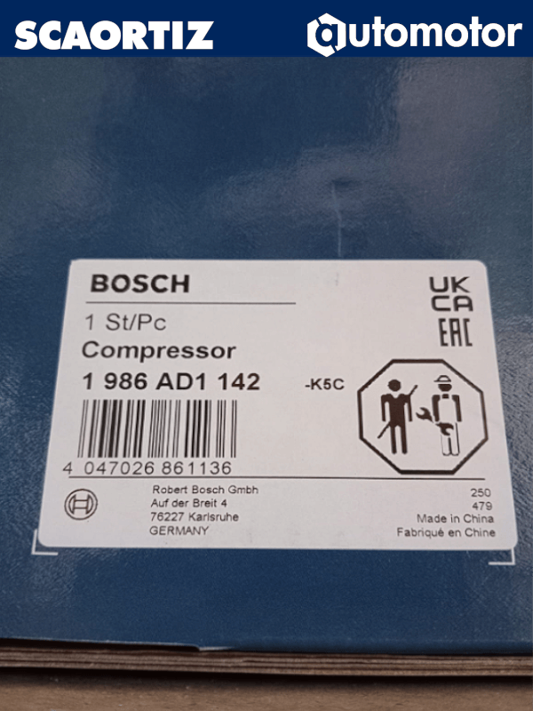Compresor Bosch Referencia: 1986AD1142