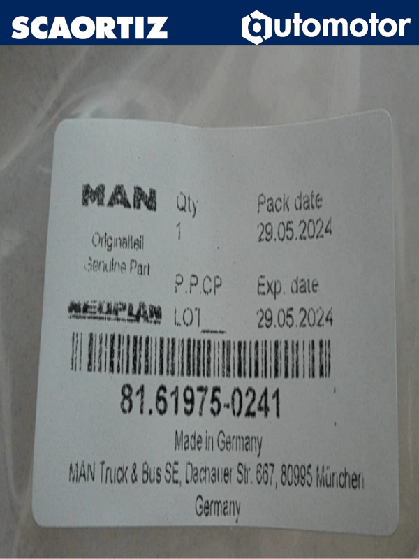 Tubo Flexible Man Referencia: 81619750241